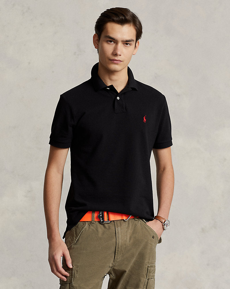 Slim Fit Mesh Polo Shirt