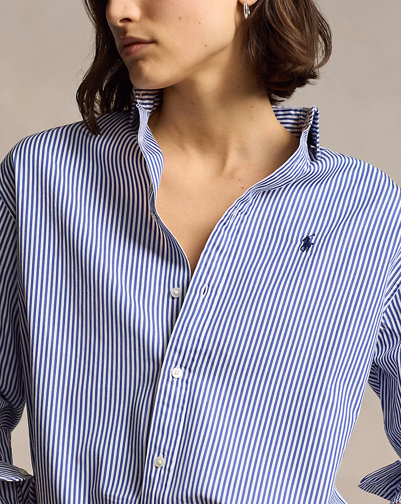 Relaxed Fit Striped Cotton Shirt