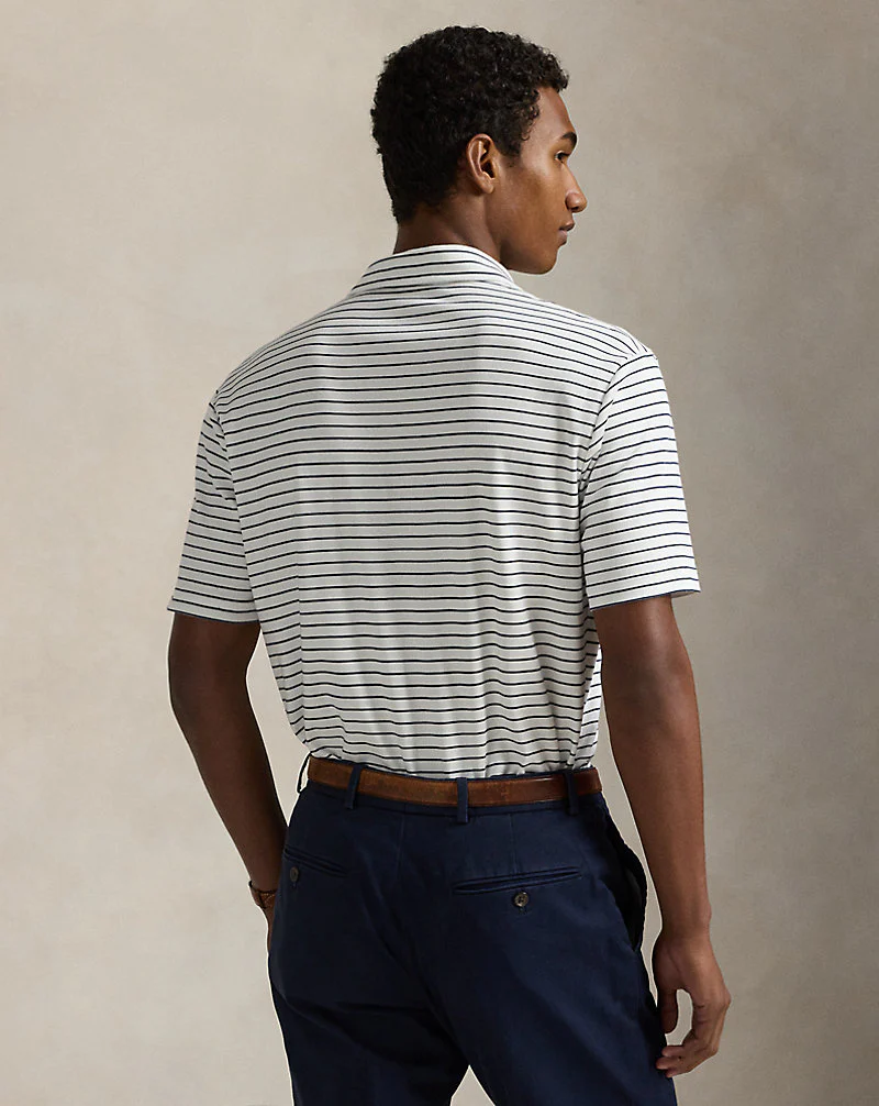 Custom Slim Fit Striped Soft Cotton Polo