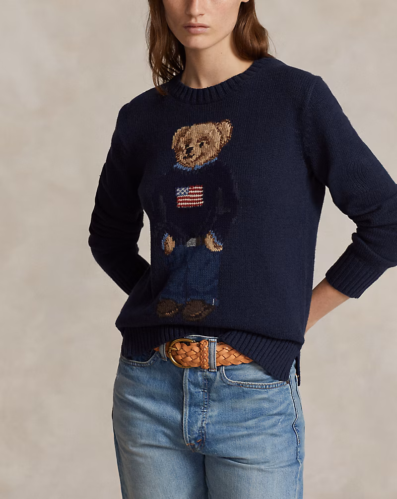 Polo Bear Cotton-Linen Sweater