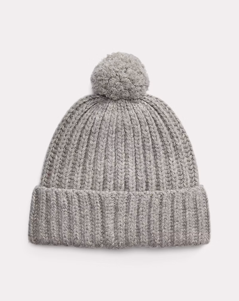 Polo Bear Rib Pom-Pom Beanie