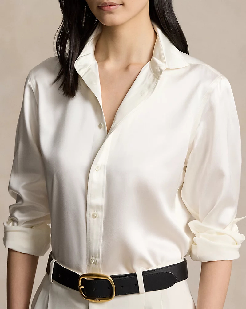 Slim Fit Silk Shirt