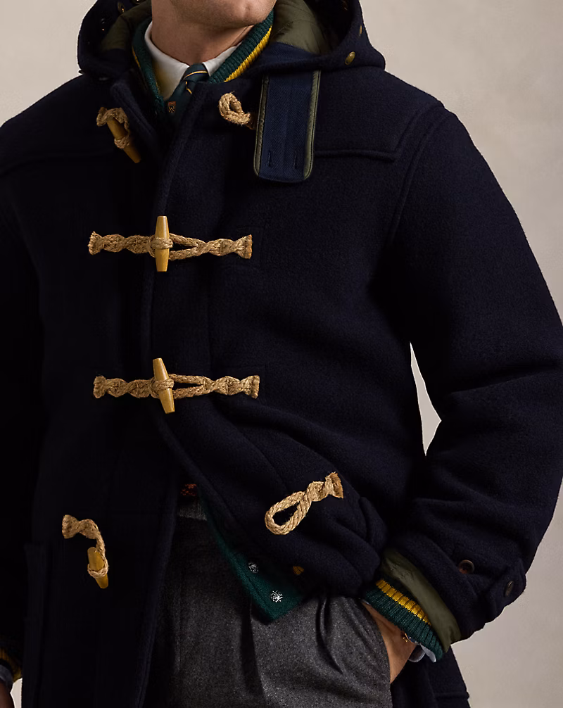 Wool Twill Toggle Coat