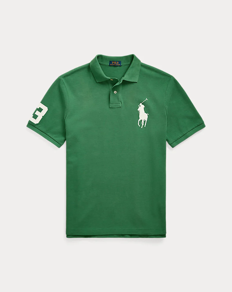 Custom Slim Fit Big Pony Mesh Polo Shirt