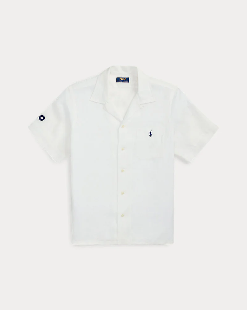 Australian Open Linen-Blend Camp Shirt