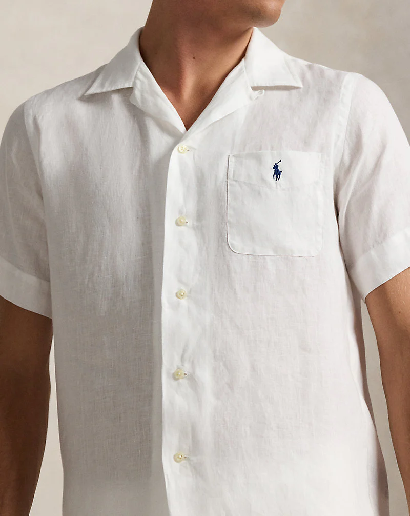 Australian Open Linen-Blend Camp Shirt