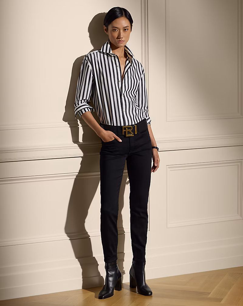 Capri Relaxed Fit Striped Cotton Shirt