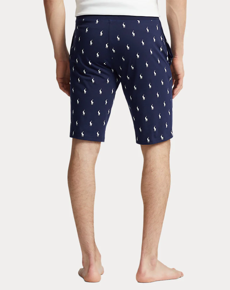 Allover Pony Cotton Jersey Sleep Short