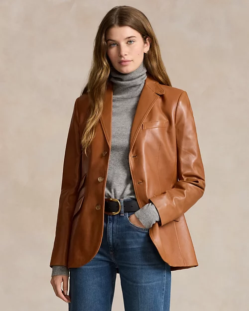 Lambskin Hacking Blazer