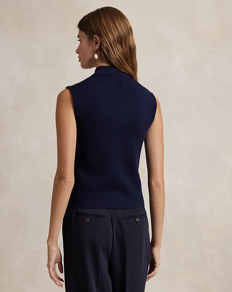 Sleeveless Turtleneck Sweater