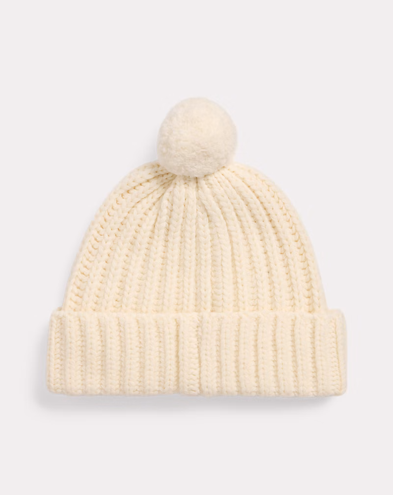 Polo Bear Rib Pom-Pom Beanie