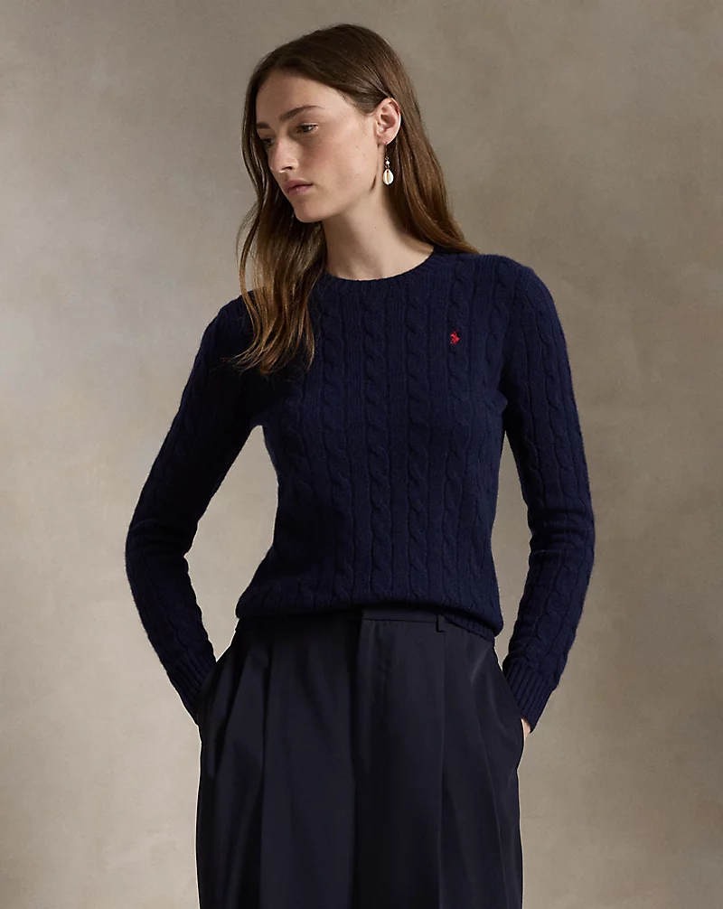 Cable-Knit Wool-Cashmere Sweater