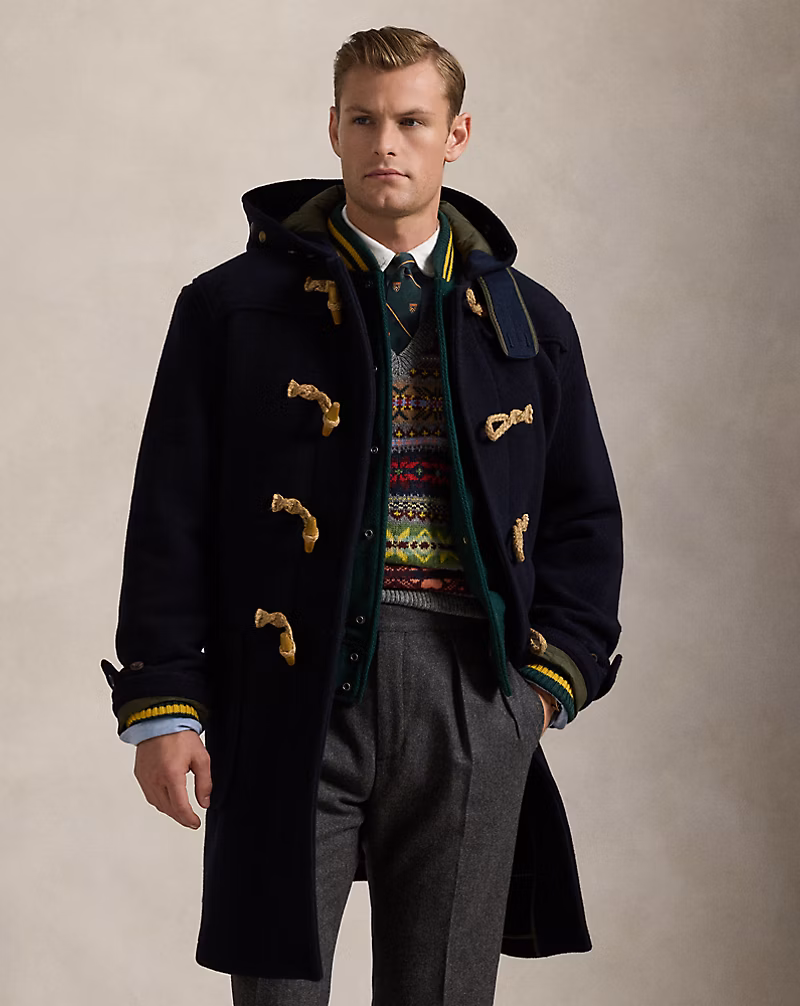 Wool Twill Toggle Coat