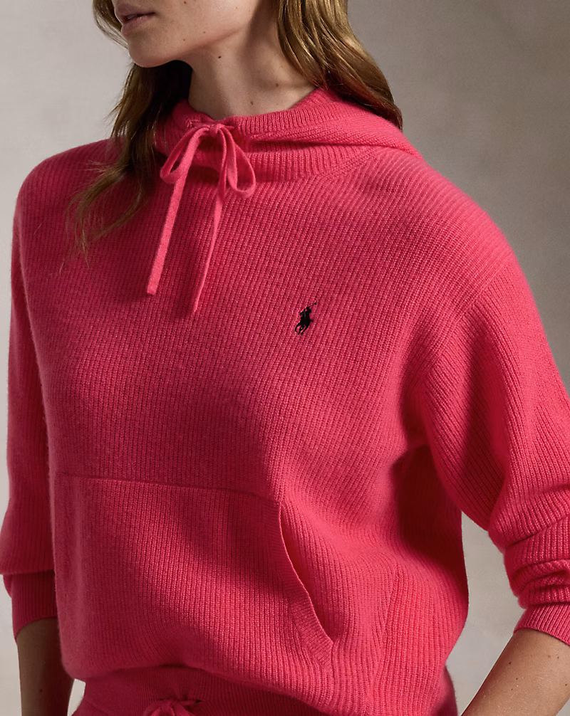Ralph Lauren Pink Pony Washable Cashmere Hoodie
