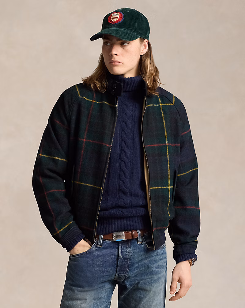 Plaid Wool Twill Jacket