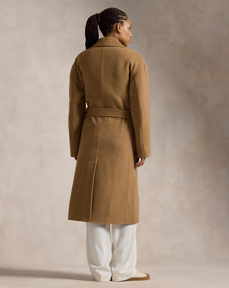 Double-Faced Wool Wrap Coat