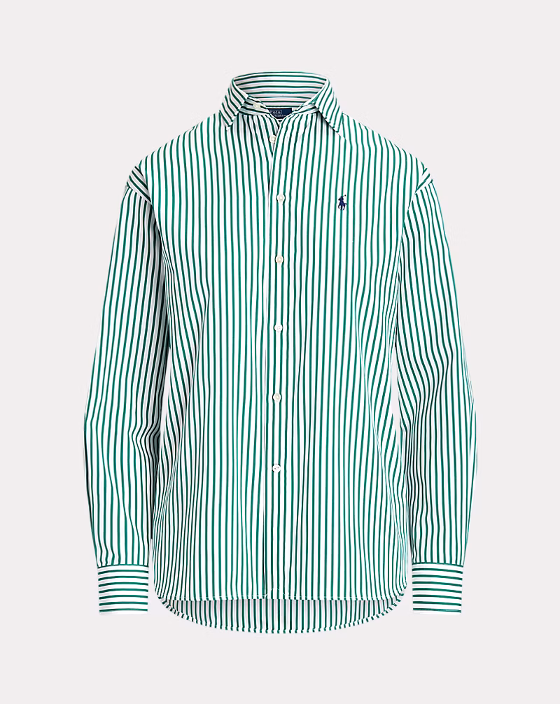Relaxed Fit Striped Cotton Shirt