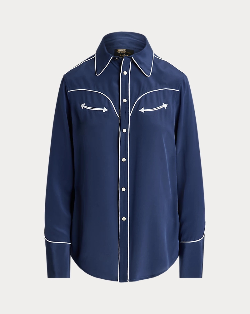 PRL x Naiomi Glasses Silk Western Shirt