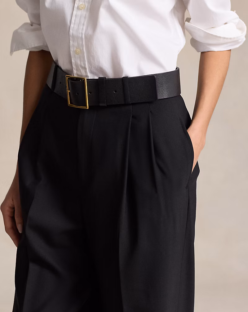 Wool-Blend Wide-Leg Pant