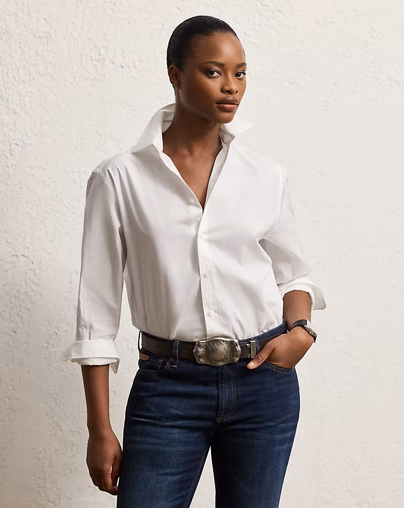 Charmain Slim Fit Stretch Poplin Shirt