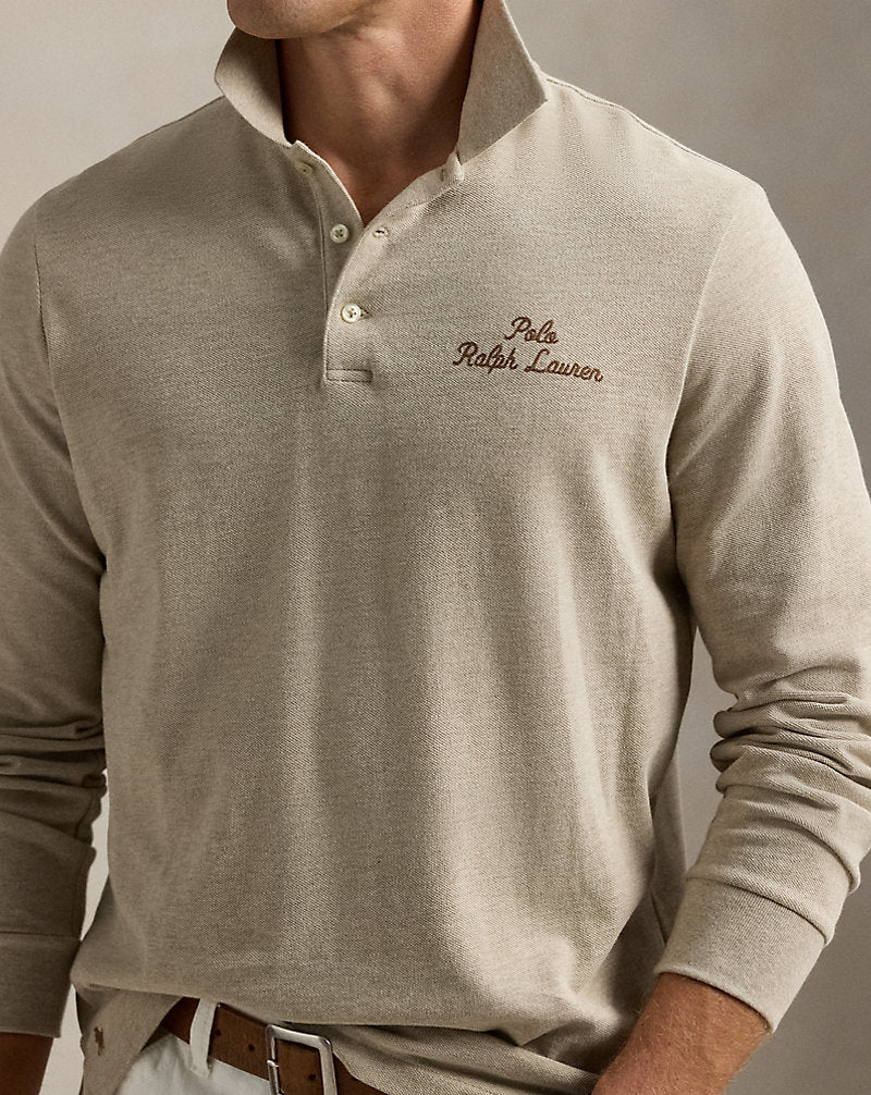 Classic Fit Logo Mesh Polo Shirt