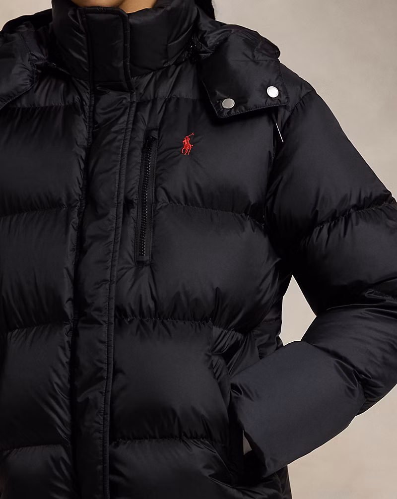 Water-Repellent Quilted Down Jacket