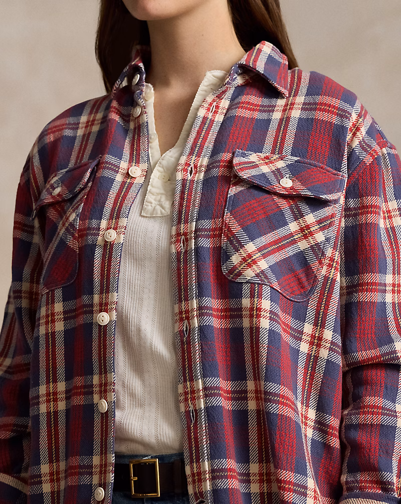 Plaid Cotton Twill Workshirt