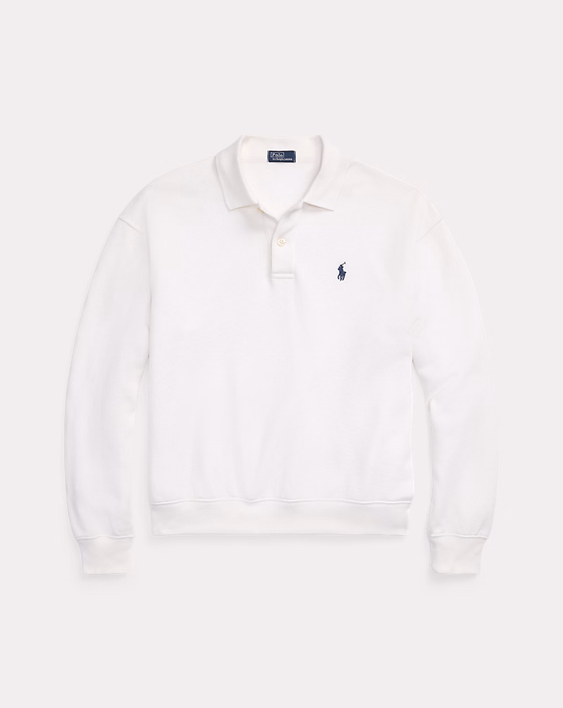 Polo-Collar Fleece Pullover