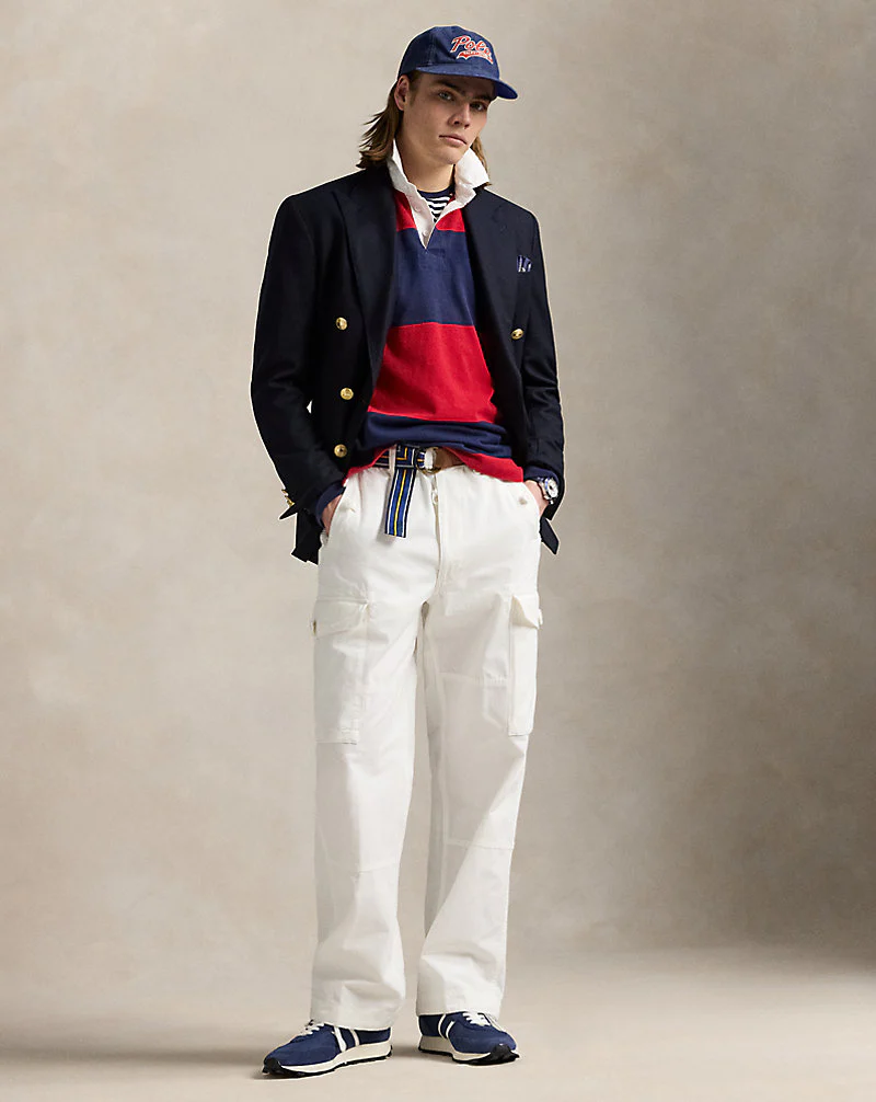 Classic Fit Striped Jersey Rugby Shirt