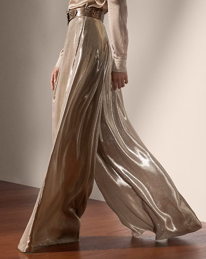 Franncis Striped Metallic Chiffon Pant