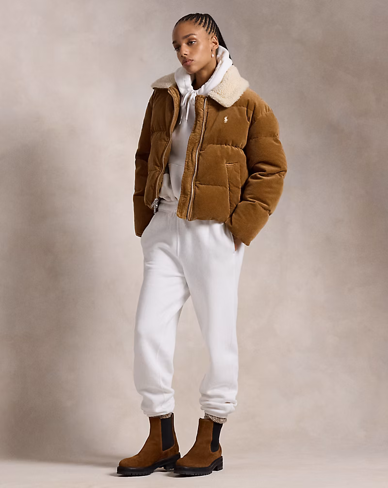 Quilted Corduroy Down Jacket