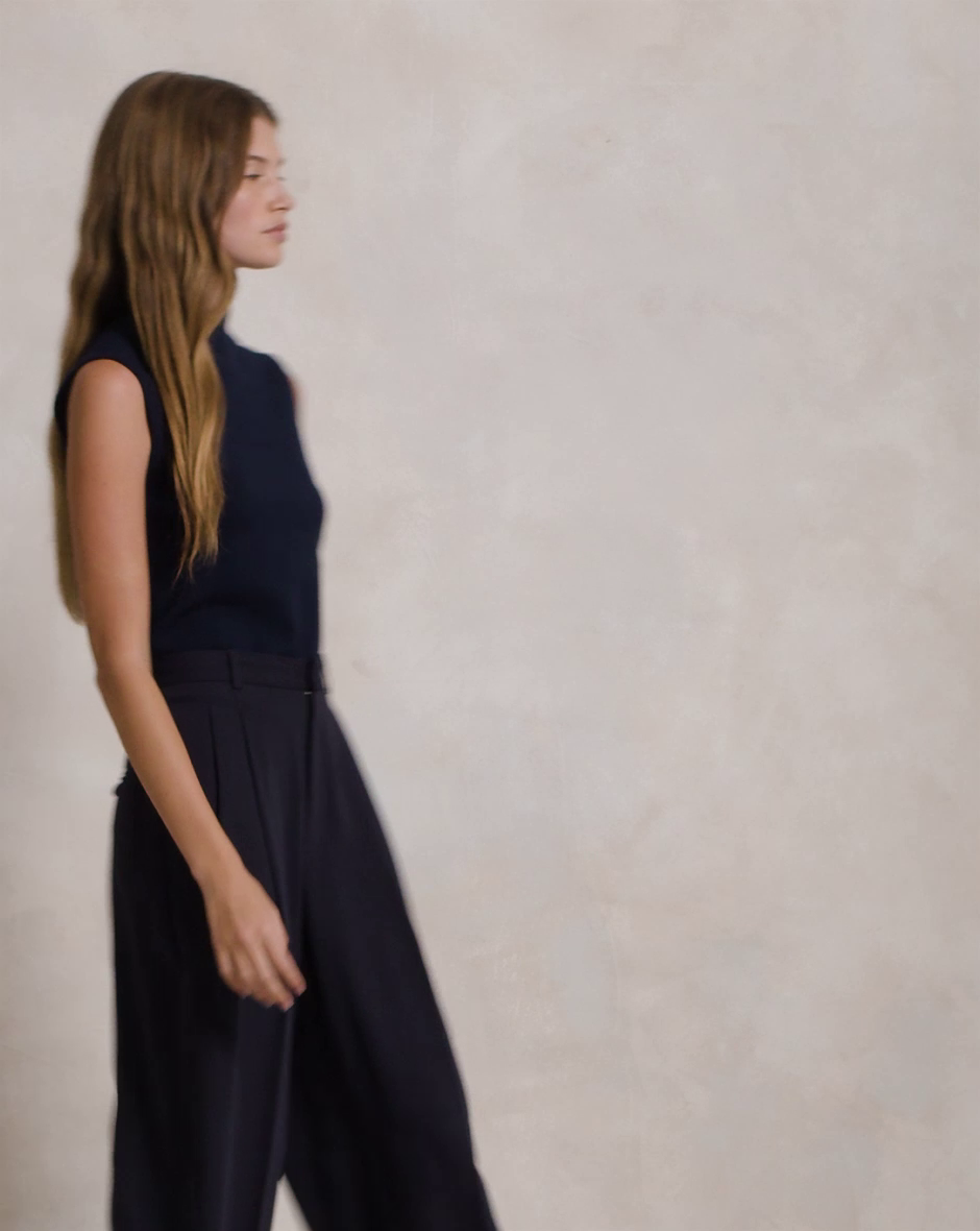 Sleeveless Turtleneck Sweater