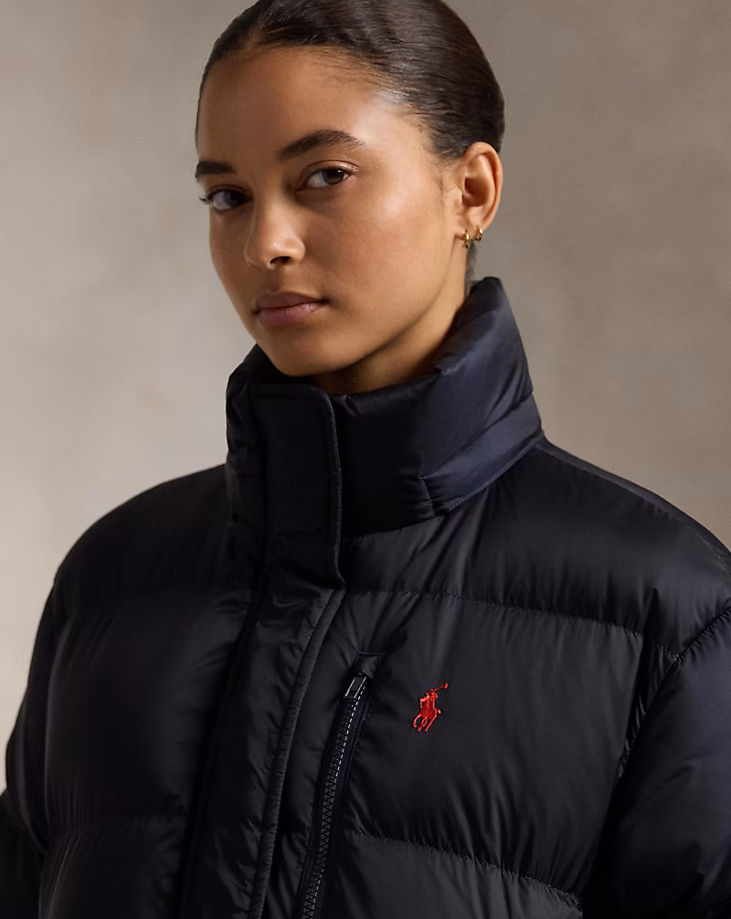 Water-Repellent Quilted Down Jacket