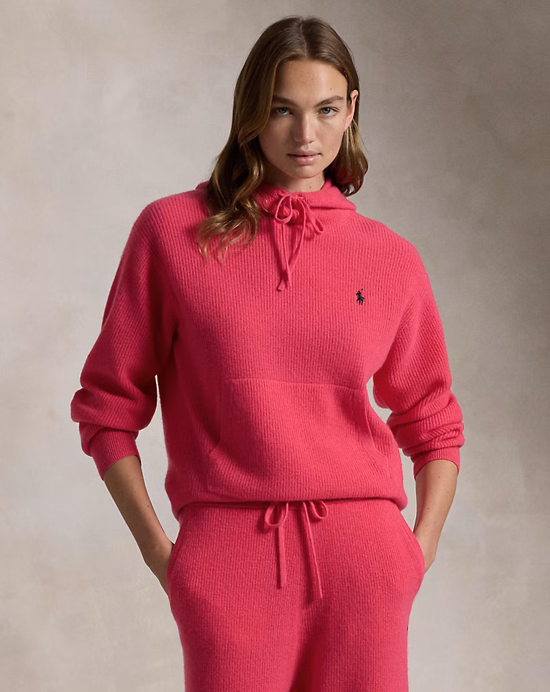 Ralph Lauren Pink Pony Washable Cashmere Hoodie