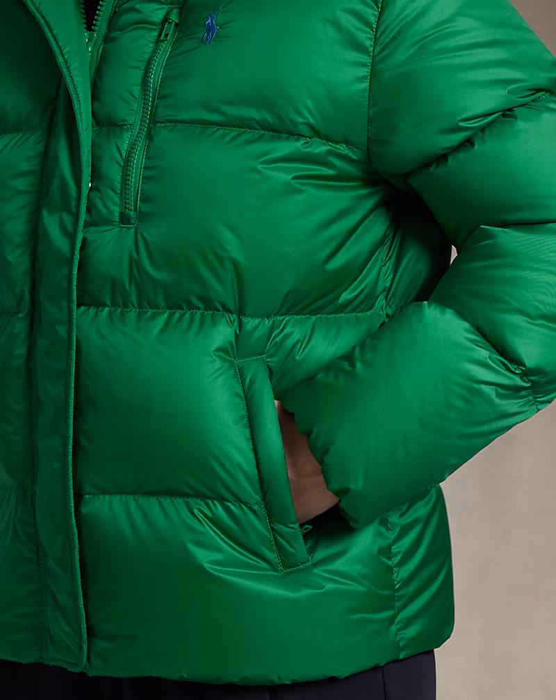 Water-Repellent Quilted Down Jacket