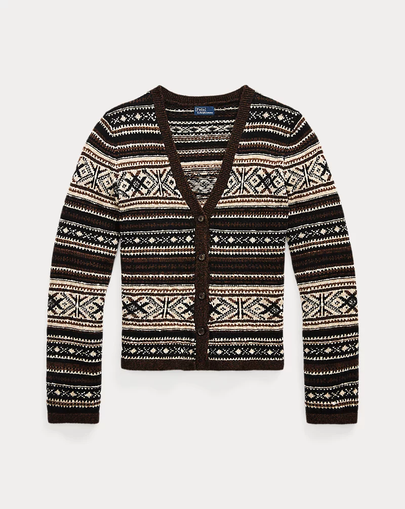 Geo-Stripe Peplum Cardigan