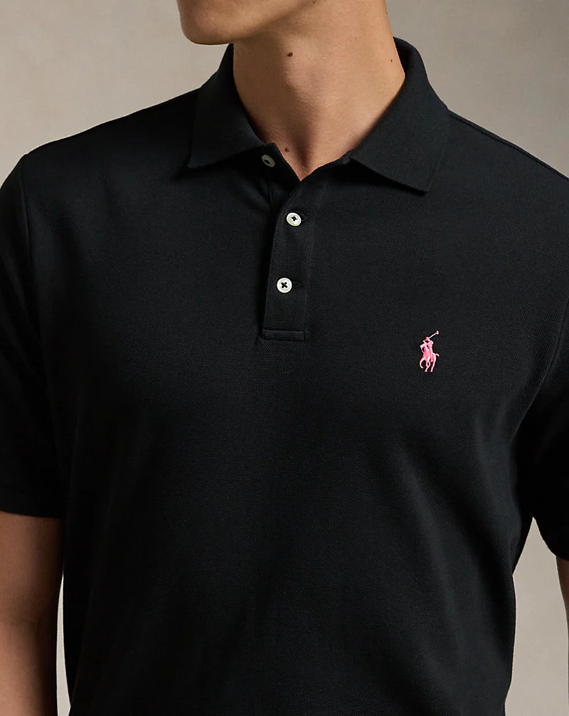 Pink Pony Stretch Mesh Polo Shirt