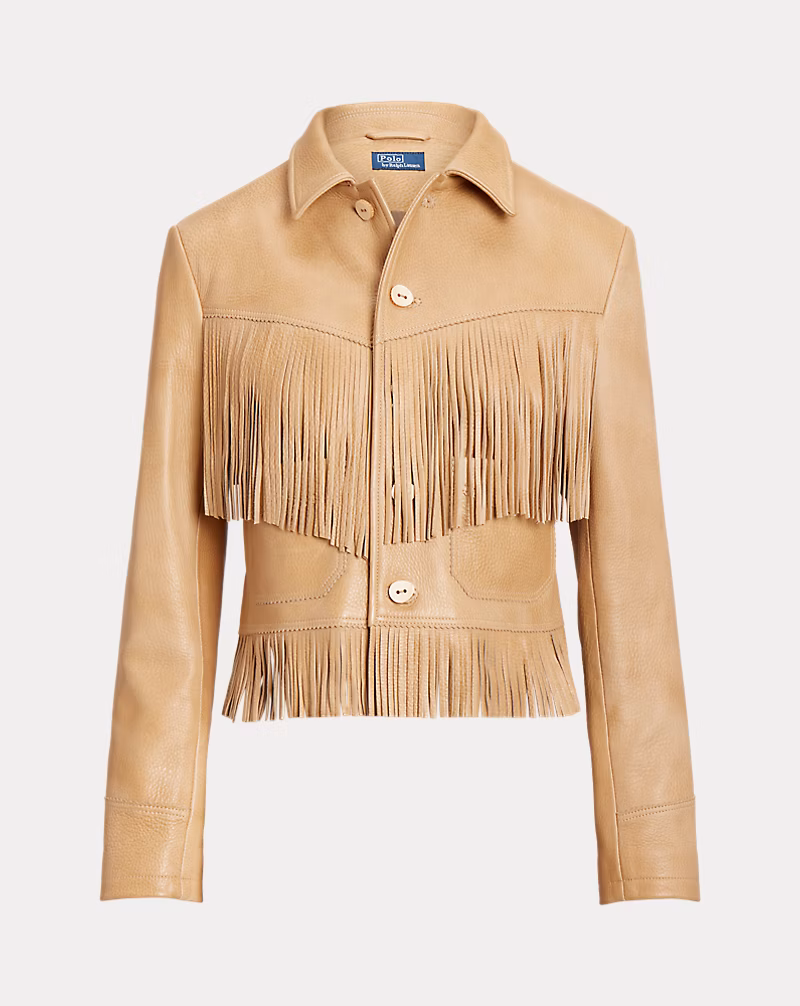Fringe Waxed Leather Jacket