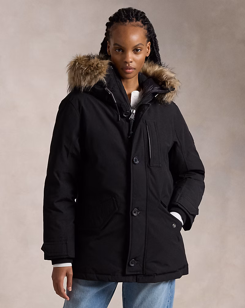 Faux-Fur-Trim Down Parka