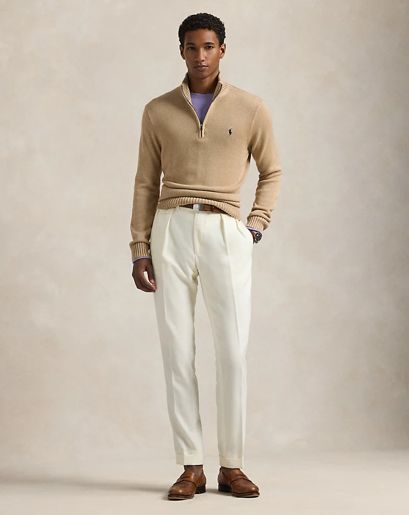 Cotton Quarter-Zip Jumper