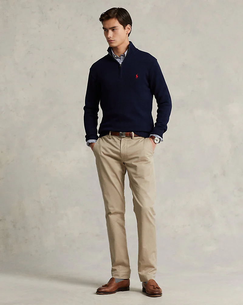 Cotton Quarter-Zip Jumper