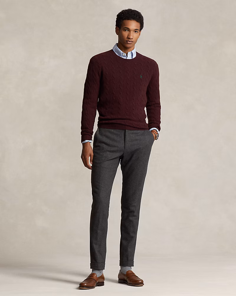 Cable-Knit Wool-Cashmere Sweater