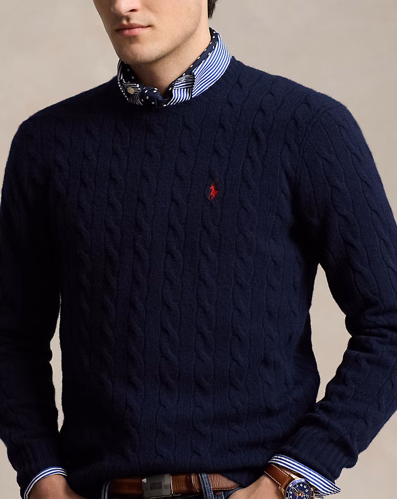 Cable-Knit Wool-Cashmere Sweater