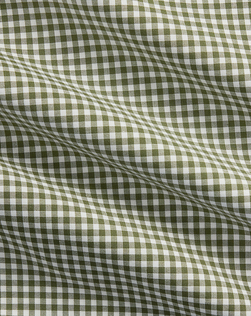 Slim Fit Gingham Stretch Poplin Shirt