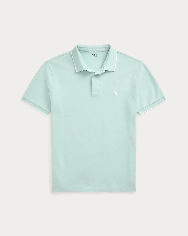Custom Slim Fit Stretch Oxford Mesh Polo