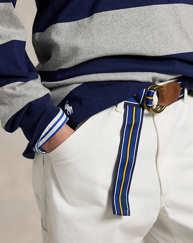 Big Fit Striped Jersey Rugby Shirt