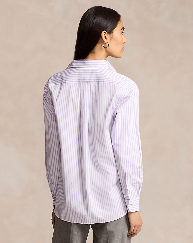 Relaxed Fit Striped Cotton Shirt
