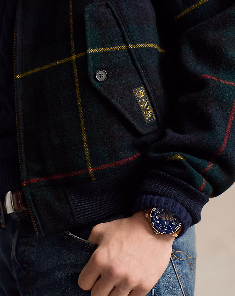 Plaid Wool Twill Jacket