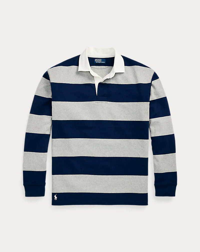 Big Fit Striped Jersey Rugby Shirt