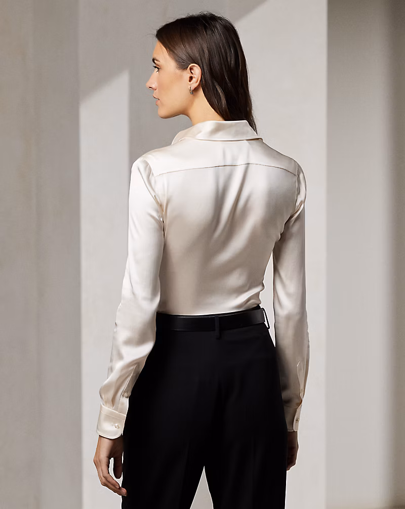 Cameron Straight Fit Silk Shirt
